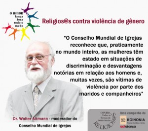 Cartaz Religiosos Contra a Violência de Gênero (Walter Altmann)