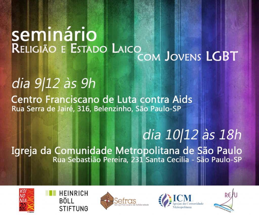 Convite Estado Laico, Religião e Jovens LGBT