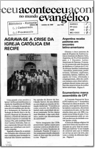 Aconteceu no Mundo Evangélico (n. 80, out. 1989.)