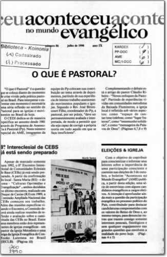 Aconteceu no Mundo Evangélico (n. 86, jul. 1990.)