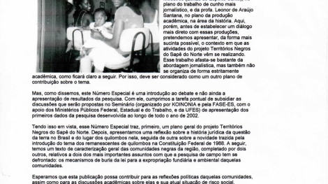 O Seminário - Sapê do Norte