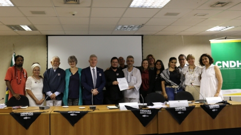 Fórum entrega relatório apresentado na Comissão Interamericana de Direitos Humanos sobre fundamentalismos na América Latine e Caribe. Foto: CNDH