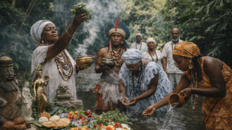 Ritual de oferendas aos orixás